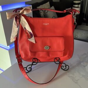 Coach Legacy Red Leather Shoulder or crossbody bag no callouts